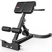 Multi-Functional Bench for Full All-in-One Body Workout – Hyper Back Extension Roman Chair Adjustable Ab Sit up Bench Decline Bench Flat Bench (Black)