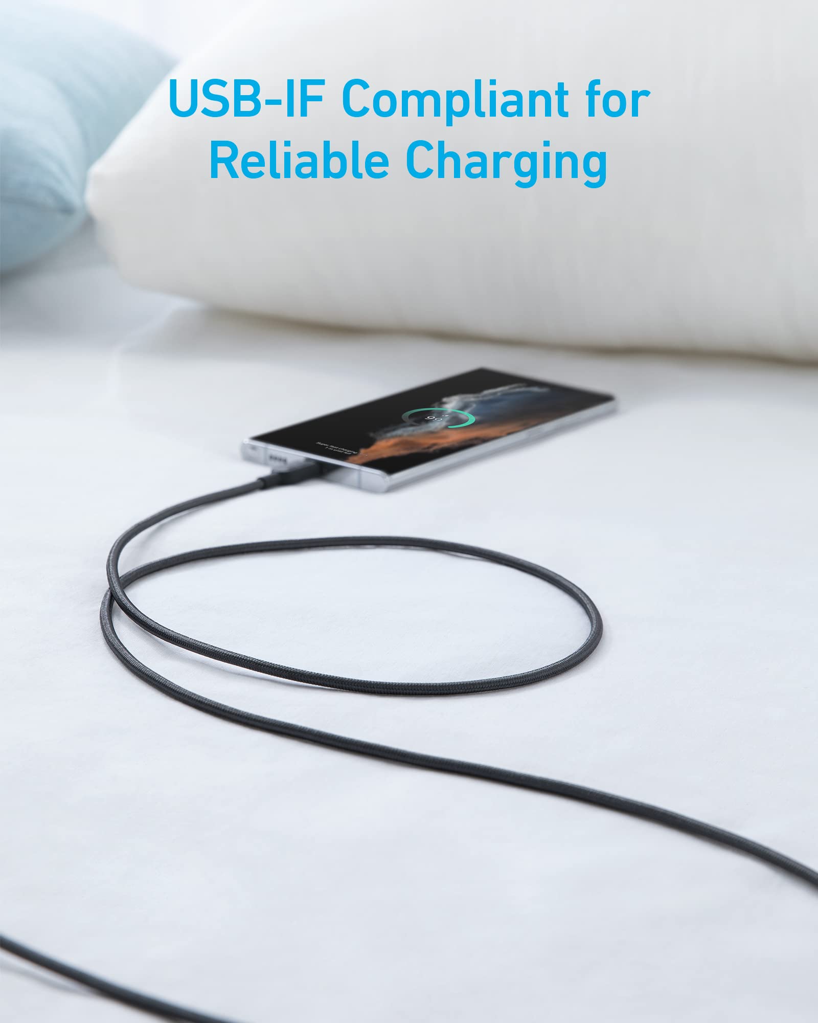 Anker USB C Charger Cable [2 Pack, 6ft], 310 USB A to Type C Charger Cable Fast Charge, Nylon USB A to USB C Cable Fast Charging & Anker Prime 6-in-1 USB C Charging Station, 140W Compact Power STRI