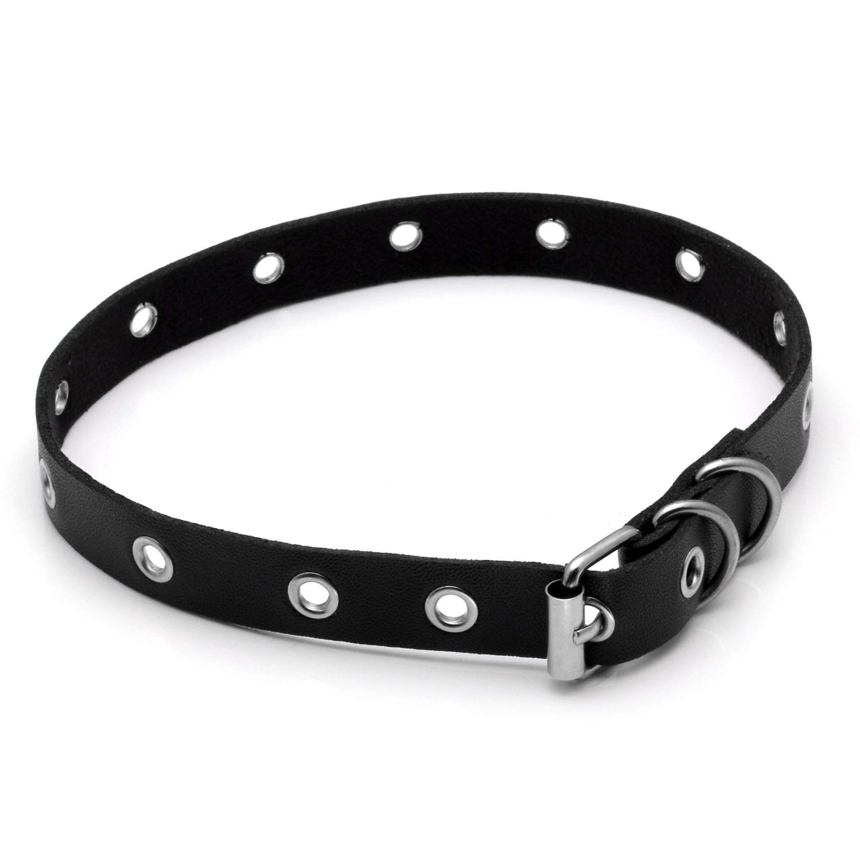 MILAKOO Pu Leather Necklace Gromment Eyelet Choker for Women Men Punk Collar Goth Emo Accessories