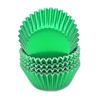 Standard Green Foil Cupcake Liners Muffin Baking Cups for Party and More, 100-Count