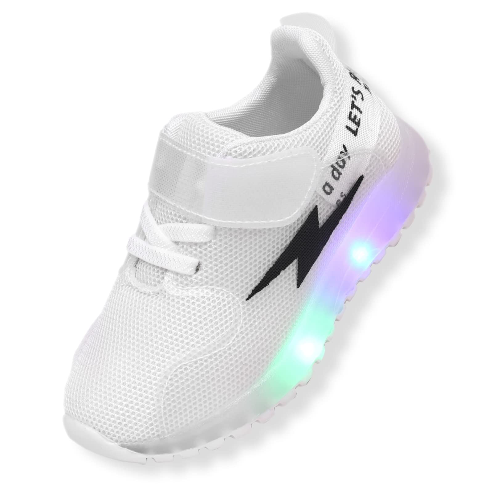 PATPAT Toddler Shoes Kid Shoes with LED Light Up Shoes Shiny Toddler Sneakers Girl Shoes Light Up Shoes for Girls Boys for Christmas Birthday Children Show Gift