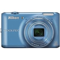 Nikon COOLPIX S6400 16 MP Digital Camera with 12x Optical Zoom and 3-inch LCD (Blue)