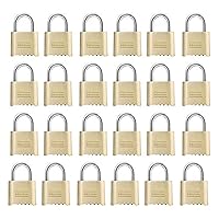 Master Lock 175D Resettable Set-Your-Own Combination Lock, Die-Cast, with 1-inch Shackle, 24-Pack