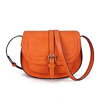AFKOMST Crossbody Bags for Women,Small Saddle Purse and Boho Cross Body Handbags,Vegan Leather