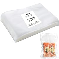 Vacuum Sealer Bags, 50 Count 8x12inch Vacuum Seal Bags Fits for Food Saver, Geryon and Other Vacuum Sealer Machines, BPA Free & Heavy Duty Safe for Food Storage, Meal Prep and Sous Vide