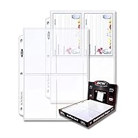 BCW Pro 4-Pocket Photo Protective Page, Holds 3.5