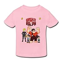 Renhe Toddler Vintage Wreck It Ralph T-Shirts Size 5-6 Toddler Lightpink