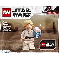 STAR WARS Toy Figure 30625, Luke Skywalker with Blue Milk, Plastic Bag, Unisex-Bule, Ages 6+, TOY FIGURE