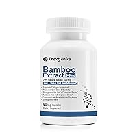 Trexgenics Bamboo Extract 70% Silica 600 mg Hair,Skin, Nails Support Vegan & Non-GMO (60 Veg. Capsules) (Pack of 1)