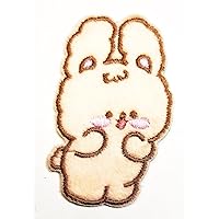 Kleenplus Naughty Little Rabbit Patch Comics Kids Cartoon Patches Embroidered Patches for Clothe Jeans Jackets Hats Backpacks Costume Sewing Repair Decorative