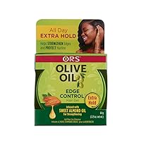 ORS Olive Oil Style & Sculpt Edge Control Hair Gel, Strengthens Edges and Protects Hairline, Extra Hold (2.2 oz).