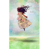 Notebook: Boho woman floating in sky with flowers and watercolor background with shades of pinks, blues and purples , whimsical: Journal for Women, ... Ideal for writers, students and personal use