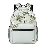 Watercolor Birds Printed Lightweight Backpack Travel Laptop Bag Gym Backpack Casual Daypack