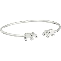 Alex and Ani Women's Elephant Cuff Bracelet, Sterling Silver