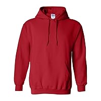 Hooded Pullover Sweat Shirt Heavy Blend 50/50 7.75 oz. by Gildan (Style# 18500) (Medium, Red)