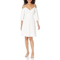 Trina Turk Women's Cold Shoulder Swing Dress with Two Spaghetti Straps