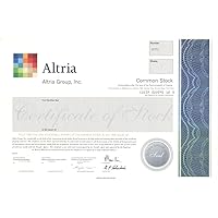 Altria Group, Inc. - Specimen Stock Certificate - Previously Known as the Philip Morris Companies, Inc.