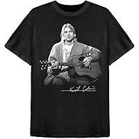 Nirvana Men's Guitar Live Photo T-Shirt Black