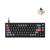 Keychron Q2 Wired Custom Mechanical Keyboard, QMK/VIA Programmable Macro, Full Aluminum, Hot-Swappable Gateron G Pro Brown Switch, 65% Layout Double Gasket Compatible with Mac and Windows - Black
