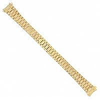 Ewatchparts 13MM 18K YELLOW GOLD PRESIDENT WATCH BAND COMPATIBLE WITH ROLEX 26MM PRESIDENT ALL BARK