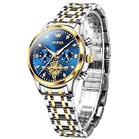 OLEVS Damenuhren Luxus Diamant Armbanduhr für Frauen Gold und Silber Edelstahl wasserdicht mit Datum Quarz Damenuhr