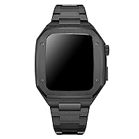 Super Case For apple watch series 4/5/6/7/SE 44mm 45mm Luxury Modification Kit Mod Metal Frame Bezel For Apple Watch Band Mod kit for iwatch