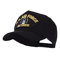 e4Hats.com Retired Military Large Embroidered Patch Cap