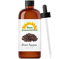 Sun Essential Oils - Black Pepper 4oz Bottle for Diffuser, Humidifier, Aromatherapy, Self and Home Care
