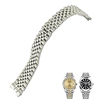 316L Stainless Steel Watchband 20mm Fit For Rolex Datejust Oyster Perpetual 36mm Watch Dial Strap Silver Golden Solid Wristband