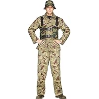 Costume Suit Delta Force Army Military Camo Camouflage Jumpsuit -Std Mens
