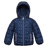 Rokka&Rolla Baby Puffer Jacket Girls Lightweight Winter Coat for Newborn Toddler Kids (18-24M, 2T-4T)