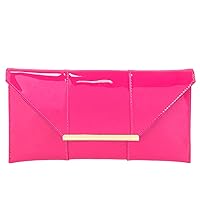JNB Faux Patent Leather Envelope Candy Clutch
