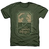 Lord of The Rings Men's Green Dragon Tavern T-Shirt Military Green