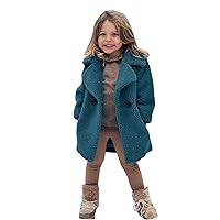 Toddler Baby Kids Girls Coat Winter Windproof Thicken Coat Jacket Warm Fleece Button Outerwear Jacket Jacket