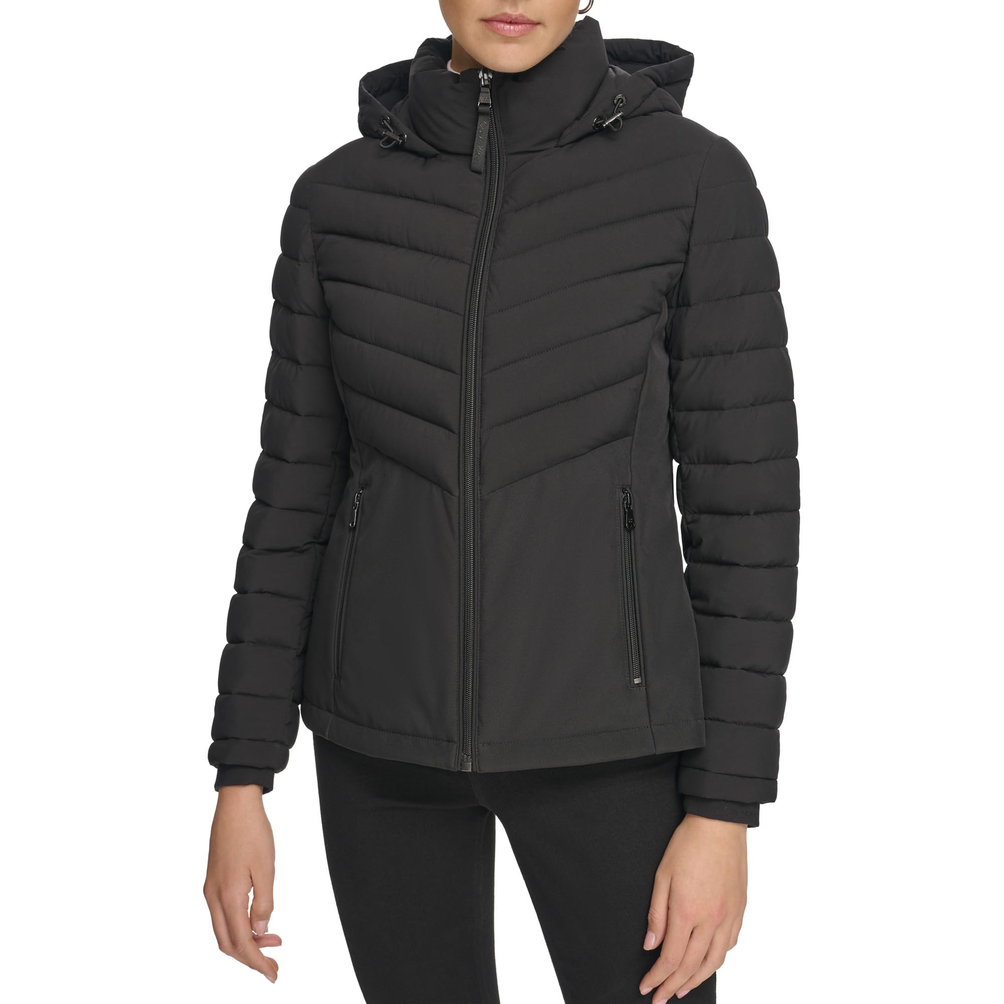 Calvin Klein Women's Light-Weight Hooded Puffer Jacket