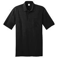 Port & Company Men's Comfortable Knit Pocket Polo Shirt
