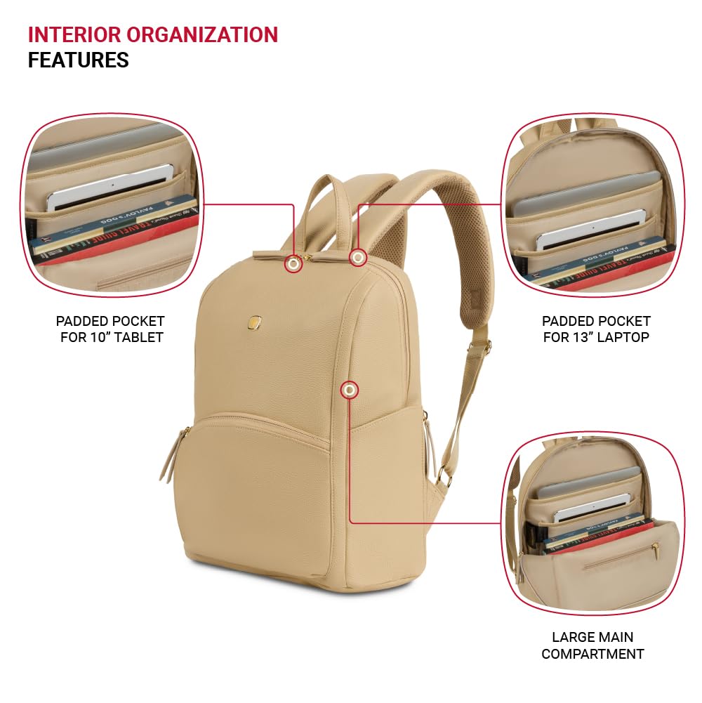SwissGear 9901 Laptop Backpack, Taupe, 16 Inches