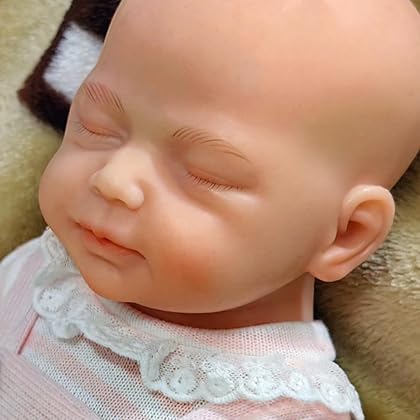 AISITE Reborn Baby Dolls Girl - 18 Inch Full Silicone Baby Girl Eyes Closed, Christmas&Birthday Gifts, Suitable for 3+