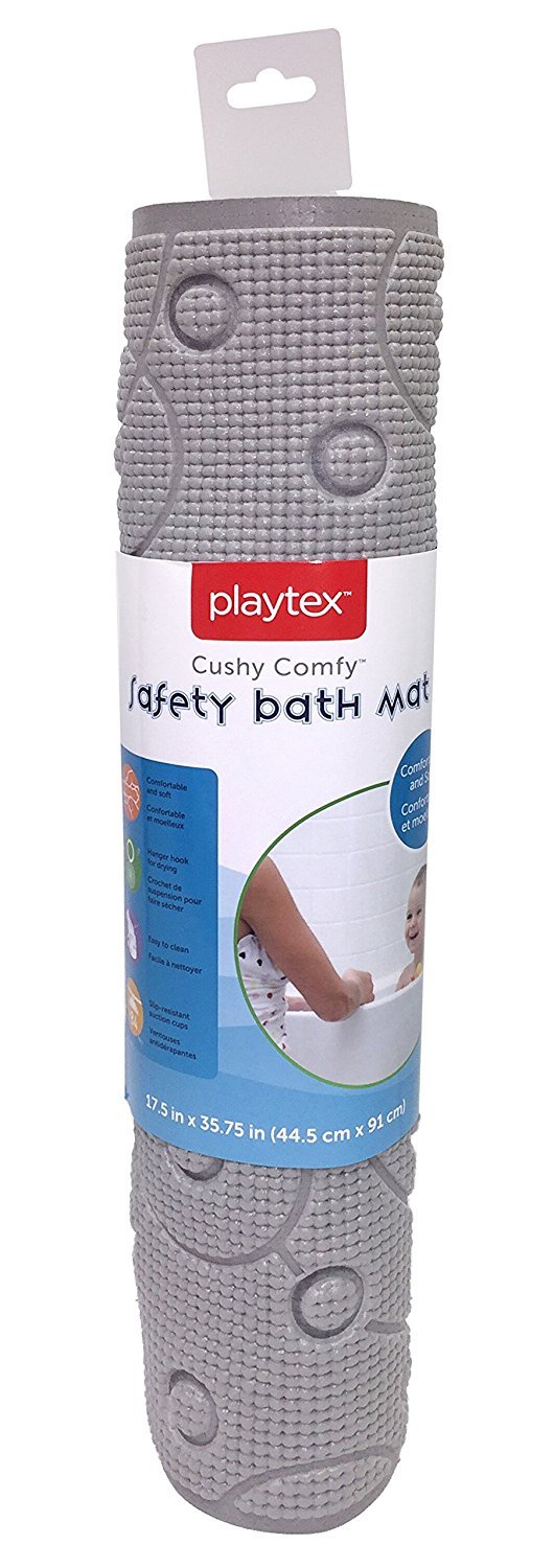 Playtex Cushy Comfy Safety Bath Mat, Grey