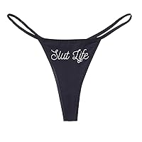 Slut Life Funny Women's Cotton Thong Bikini