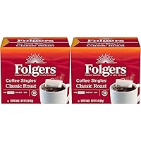 Folgers Classic Medium Roast Coffee, 19 Single Serve Coffee Bags (Pack of 2)