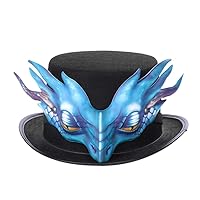 Amosfun Steampunk Top Hat with Dragon for Men and Women (Brown)
