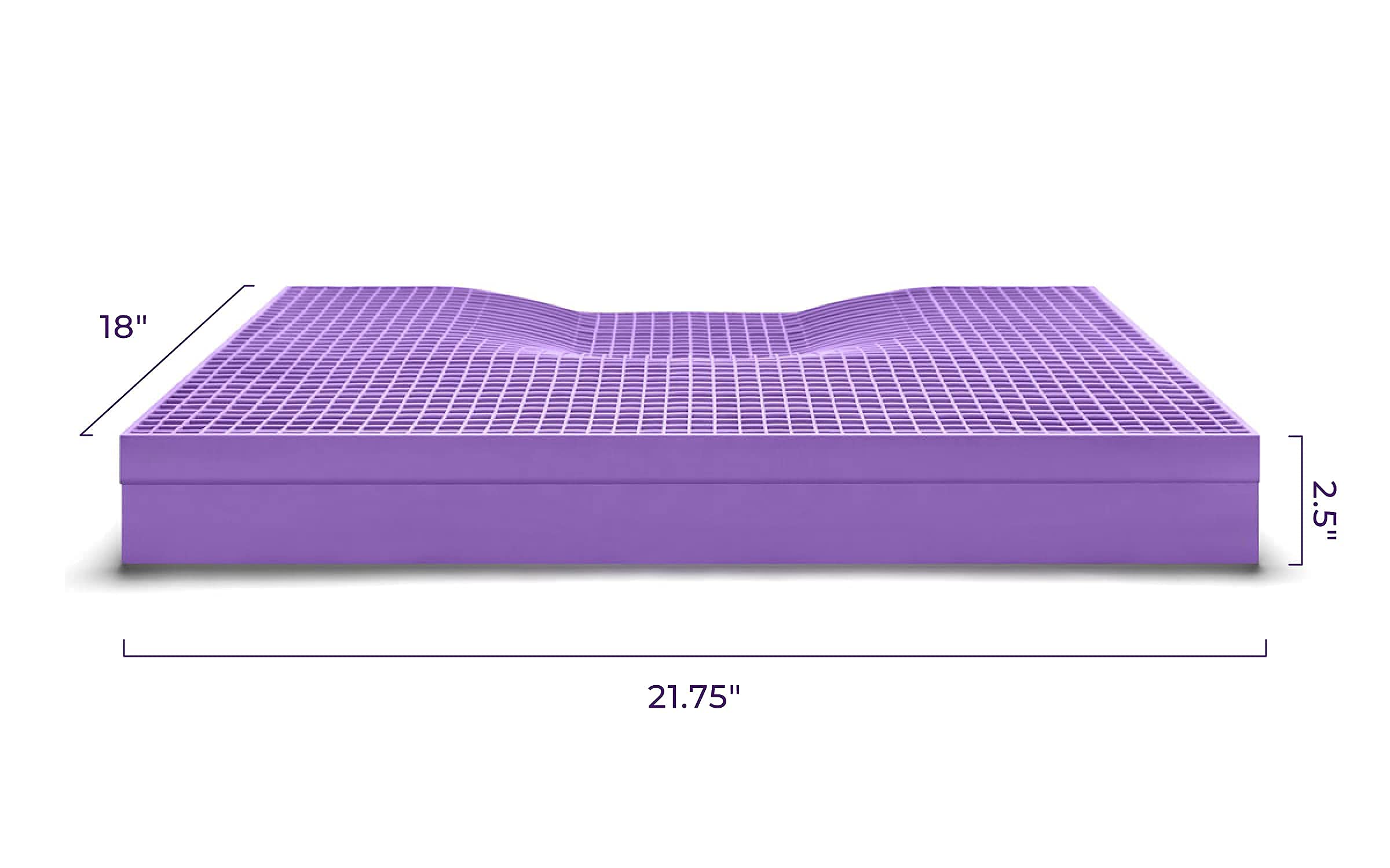 Purple Ultimate Seat Cushion | Pressure Reducing Grid Designed for Ultimate Comfort | Designed for Gaming | Made in The USA