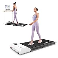 Walking Pad 2 in 1 Under Desk Treadmill, 2.5HP Low Noise Walking Pad Running Jogging Machine with Remote Control for Home Office, Lightweight Portable Desk Treadmill Installation Free