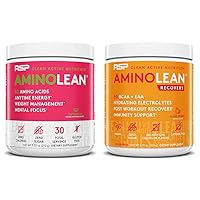 AminoLean Pre Workout Energy (Watermelon 30 Servings) with AminoLean Recovery Post Workout Boost (Blood Orange 30 Servings)