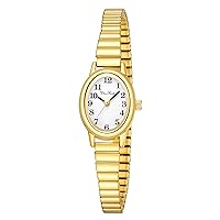 Diaofendi Petite Women's Easy Reader Watch, Analog Women Watch with Stainless Steel Expansion Band, Water Resistant