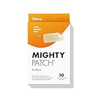 Hero Cosmetics Surface Patch - Hydrocolloid Spot Patch for Body, Cheek, Forehead, and Chin (10 Count)