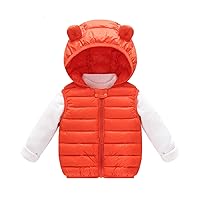 Children'S Down Cotton Hooded Vest For Outer Wear