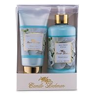 Camille Beckman Hand and Body Duet Set, Silky Body and Glycerine Hand Cream, White Lilac