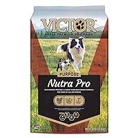 Victor Super Premium Dog Food – Purpose - Nutra Pro – Gluten Free, High Protein Low Carb Dry Dog Food for Active Dogs of All Ages – Ideal for Sporting Dogs, Pregnant or Nursing Dogs & Puppies, 40lbs